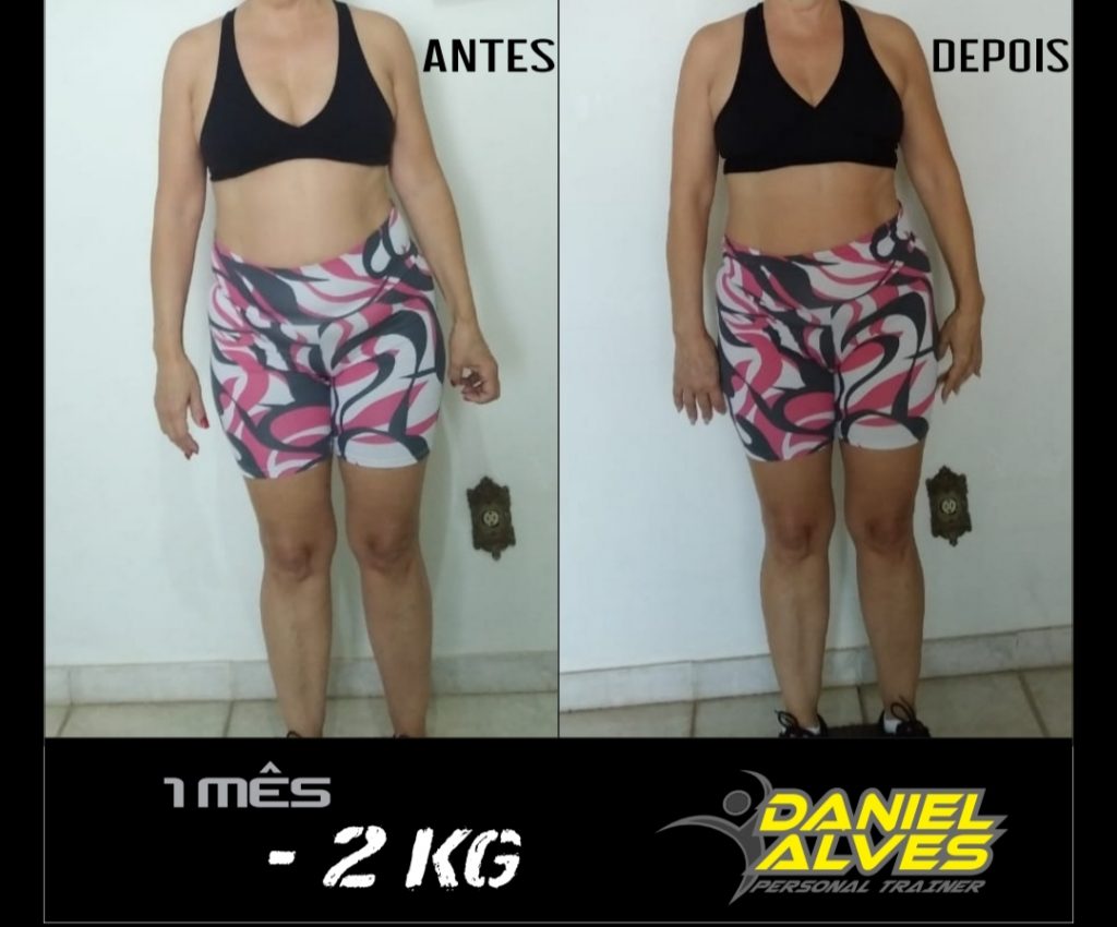Ela perdeu 2 quilos em 1 mês treinando com Daniel Alves Personal Trainer em Goiânia