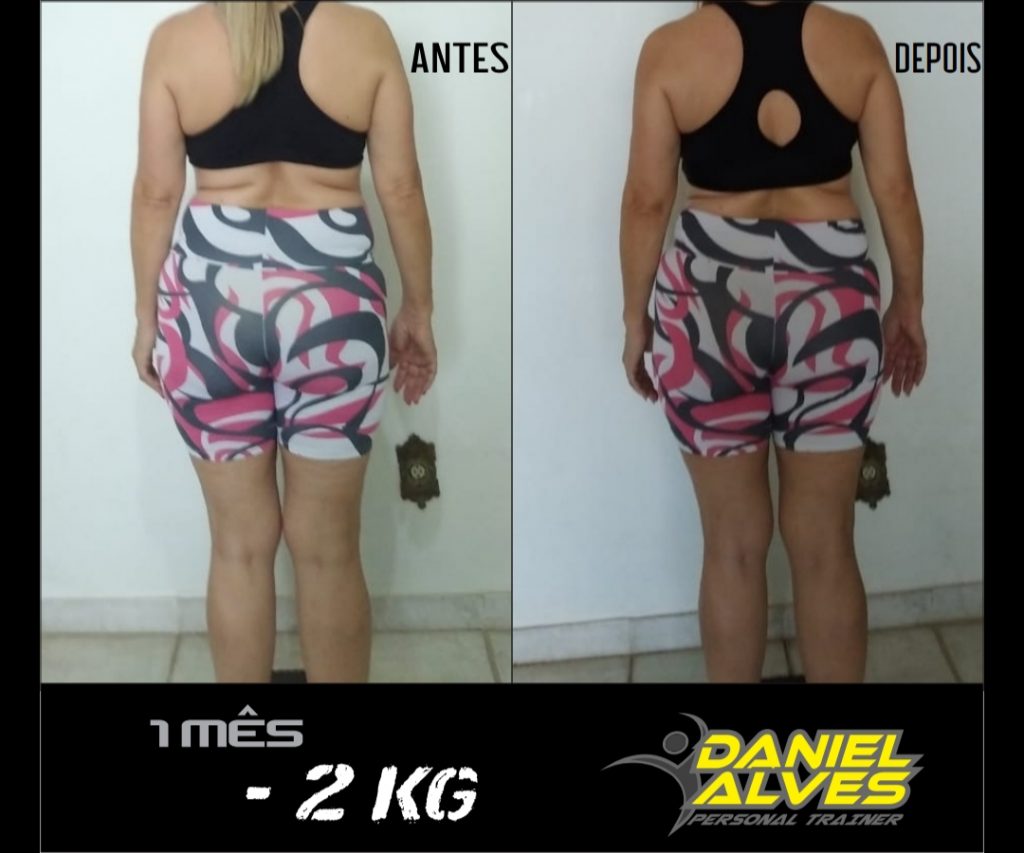 Ela perdeu 2 quilos em 1 mês treinando com Daniel Alves Personal Trainer em Goiânia